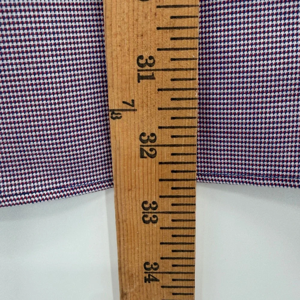 Twillory Dress Shirt Mens 17.5 34/35 Purple Safe Cotton Tailored Fit Non-Iron